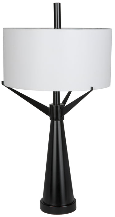 Altman Table Lamp with Shade, Black Steel