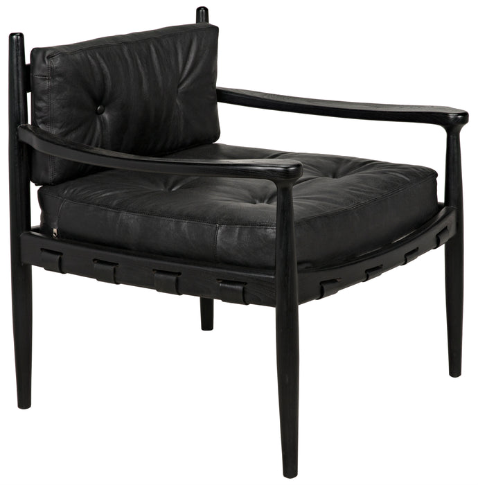 Fogel Lounge Chair, Charcoal Black