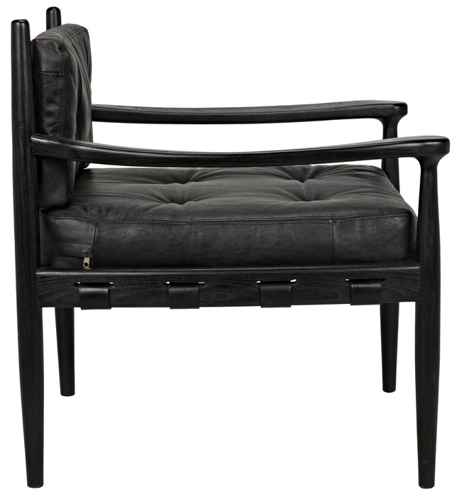 Fogel Lounge Chair, Charcoal Black