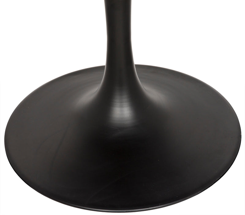 Laredo 40" Bistro Table with Black Marble Top, Metal with Black Finish