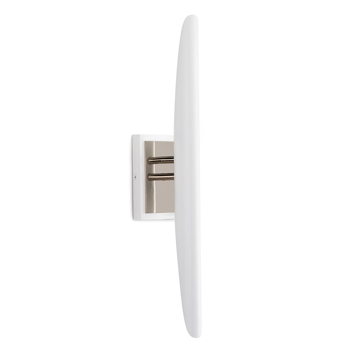Coastal Living Redford Sconce (White and Polished Nickel)