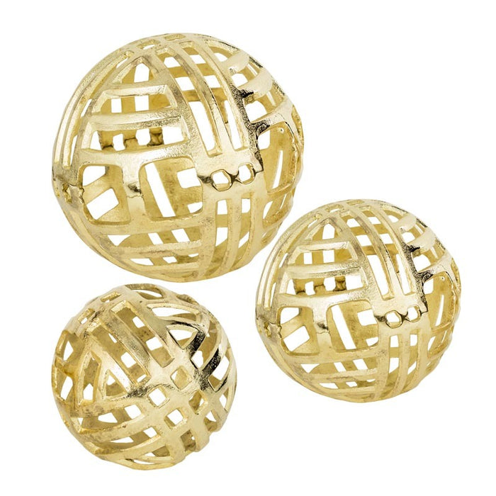 Gold Sphere Decor Set of 3