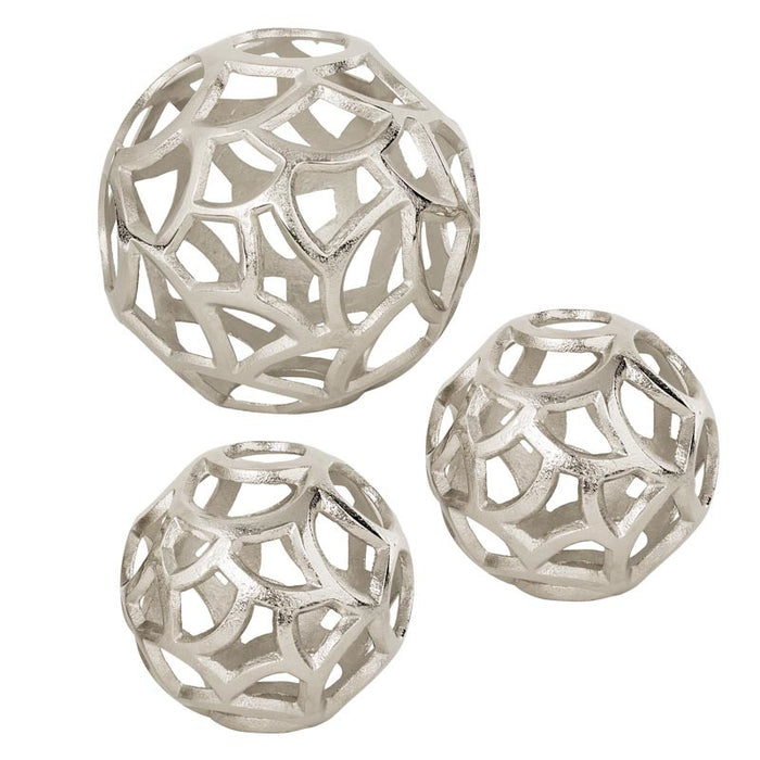 Silver Sphere Decor Set of 3