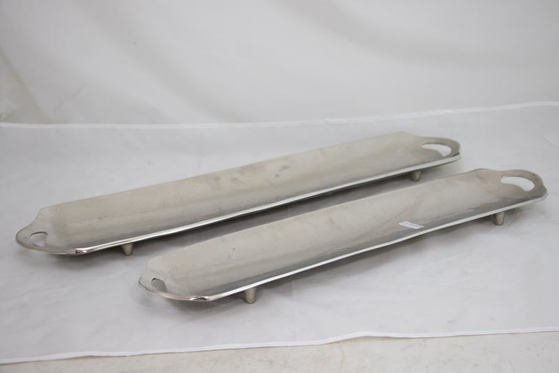 Set of Two (2) Silver Trays