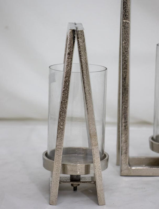Metal Easel Candle Holder Pair