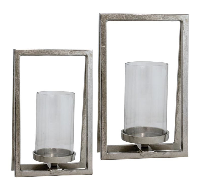 Metal Easel Candle Holder Pair