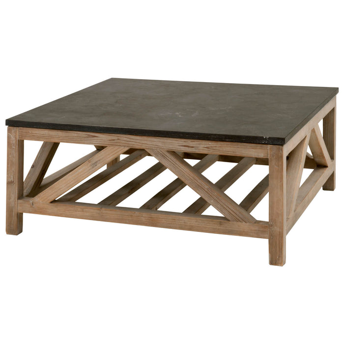 Blue Stone Square Coffee Table