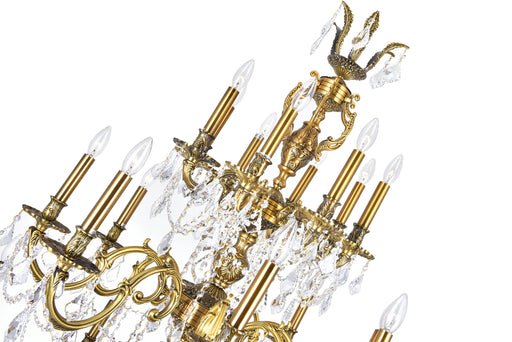24 Light Up Chandelier with French Gold finish