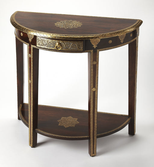 Butler Ranthore Brass Demilune Console Table