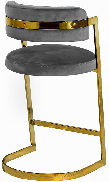 Cross Velvet Counter Stool - SET OF 2