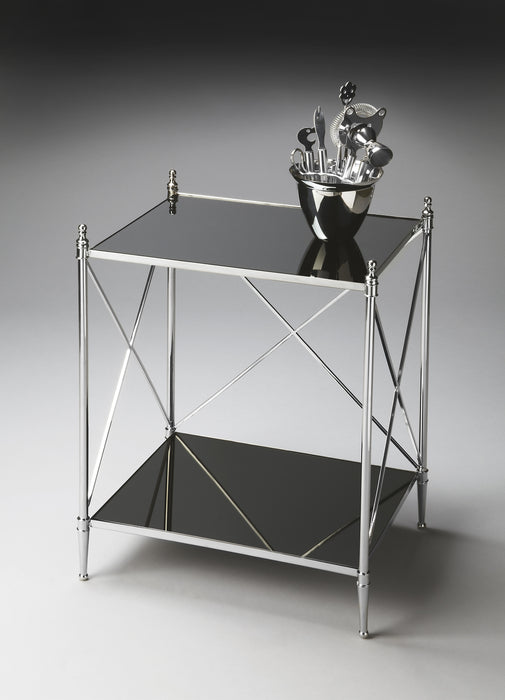 Butler Deidre Glass Metal End Table