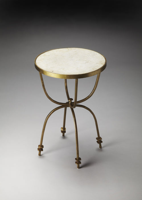 Butler Hager Marble Metal Accent Table