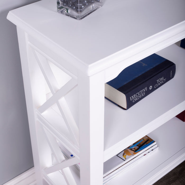 Butler Newport Glossy White Low Bookcase