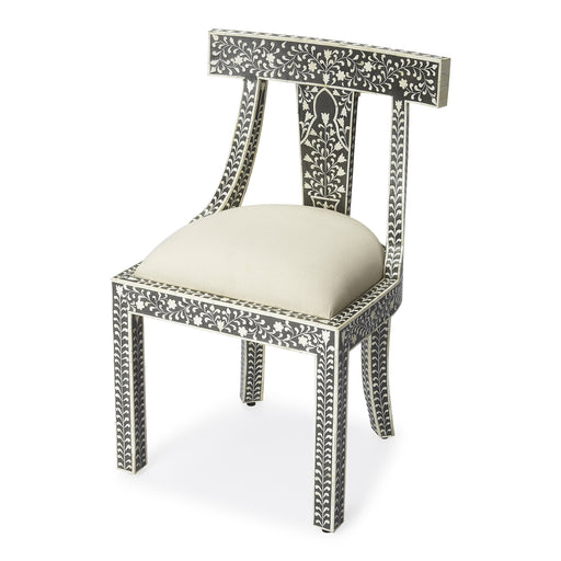 Butler Victorian Garden Black Bone Inlay Accent Chair