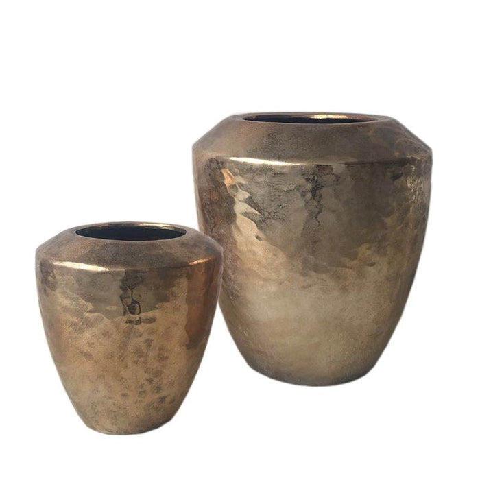 Ceramic Metallic Vase Set