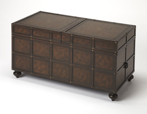 Butler Dennard Faux Leather Storage Coffee Table