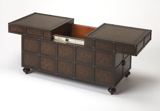 Butler Dennard Faux Leather Storage Coffee Table