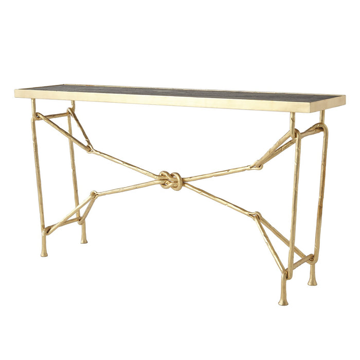 LOVE KNOT CONSOLE-GOLD LEAF/BLACK