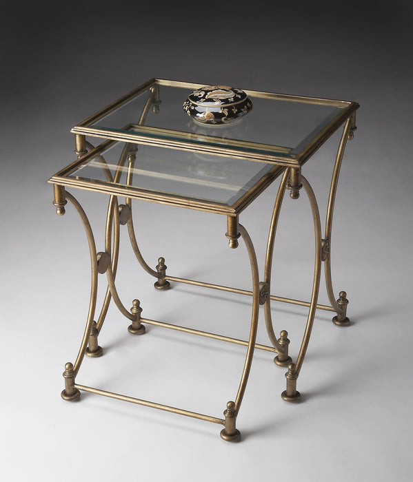Butler Beverly Antique Gold Nesting Tables