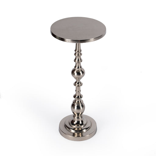 Butler Darien Round Nickel Pedestal End Table