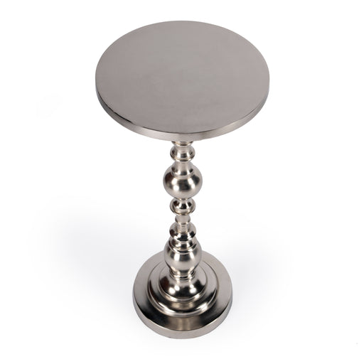 Butler Darien Round Nickel Pedestal End Table