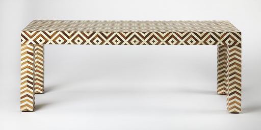 Butler Crispin Wood & Bone Inlay Bench