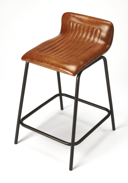 Butler Ludlow Leather & Metal Counter Stool