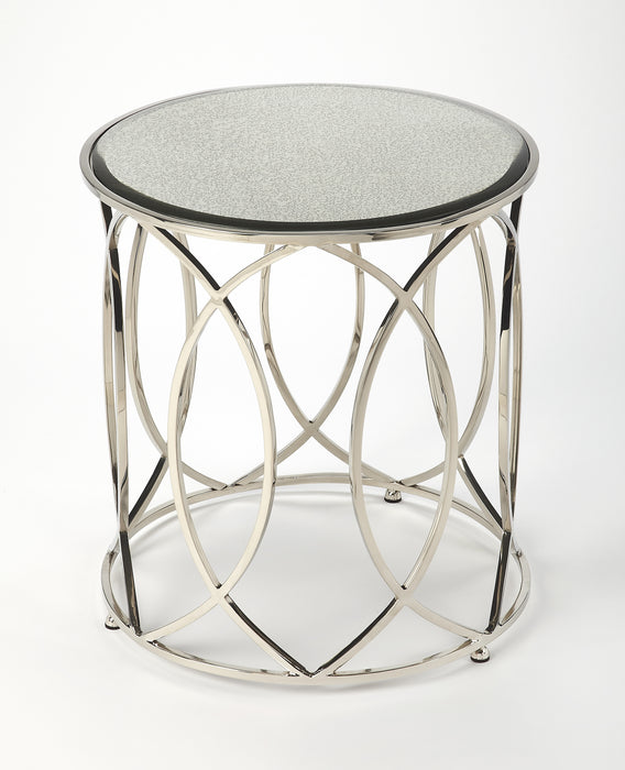 Butler Desiree Mirror and Nickel End Table