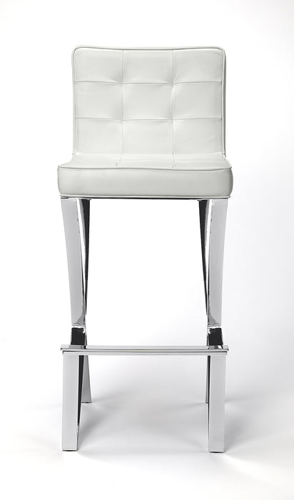 Butler Darcy Chrome Plated Faux Leather Bar Stool