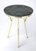 Butler Haven Green Marble & Brass Accent Table