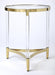 Butler Charlene Acrylic & Gold Round End Table