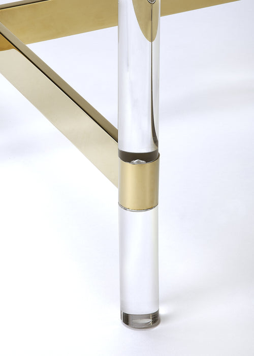 Butler Charleise Acrylic Gold Square End Table
