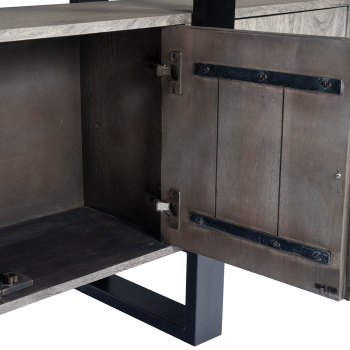 Butler Raitis Gray Wood & Metal Sideboard