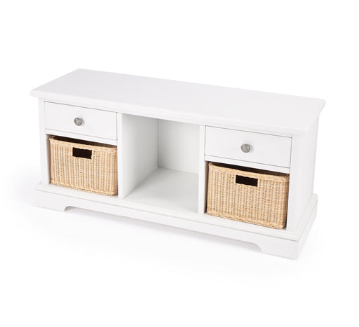 Butler Asya White Bench with Storage