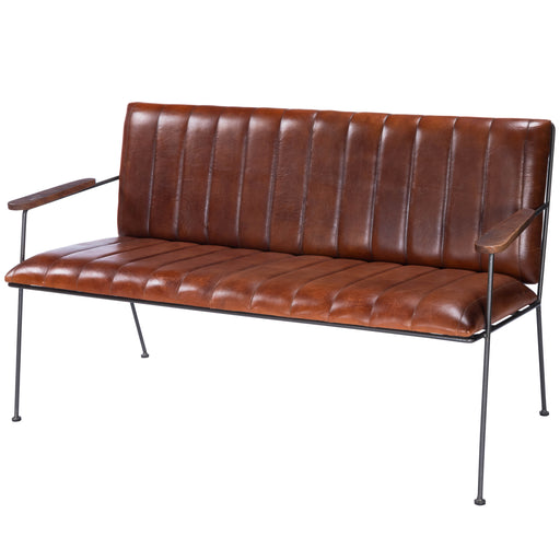 Butler Phoenix Leather & Metal Bench