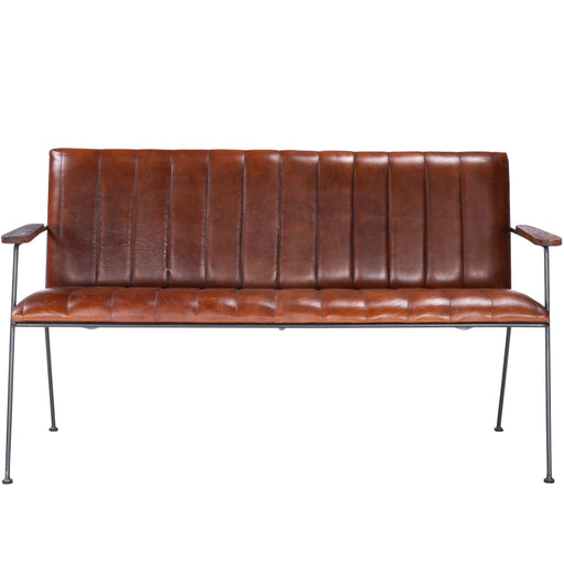 Butler Phoenix Leather & Metal Bench