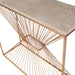 Butler Cosmo Fossil Stone & Metal Console Table