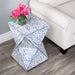 Butler Anais White And Blue Bone Inlay End Table