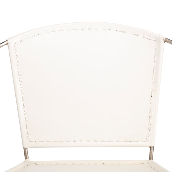 Butler Milo White Leather Accent Chair