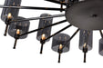 30 Light Up Chandelier with Pearl Black finish