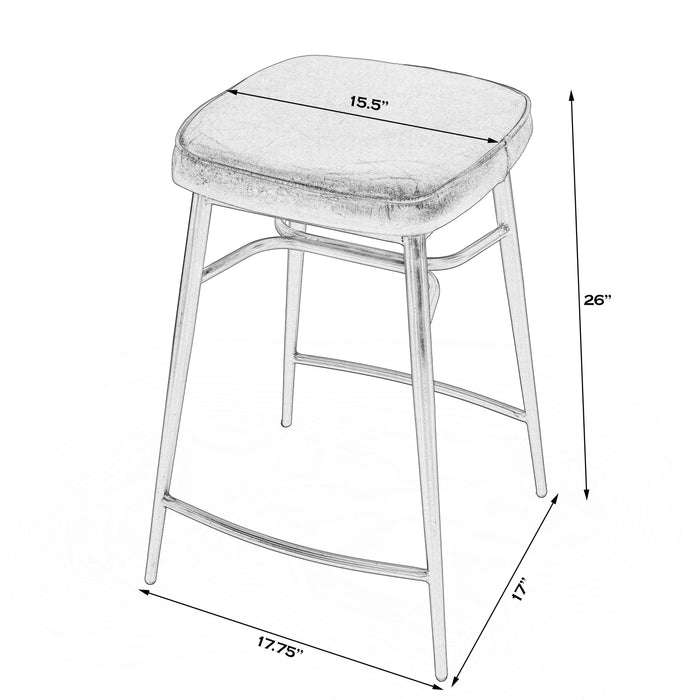 Butler Arlington 26" Square Leather Counter Stool
