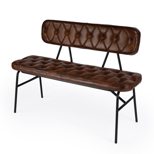 Butler Austin Leather Button Tufted Bench