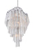 14 Light Down Chandelier with Chrome finish