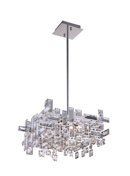8 Light Chandelier with Chrome finish