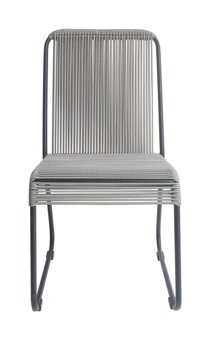 Drew Dining Chair (Set of 2) Black & Dark Gray