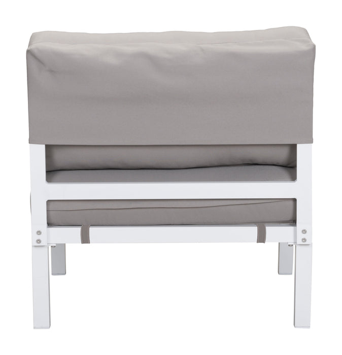 Santorini Armless Chair White & Gray