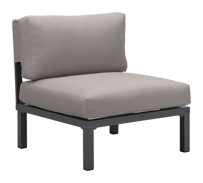 Santorini Armless Chair Dark Gray & Gray