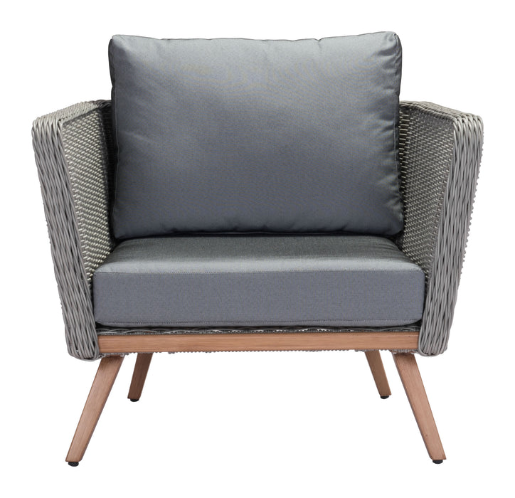 Monaco Arm Chair Natural & Gray