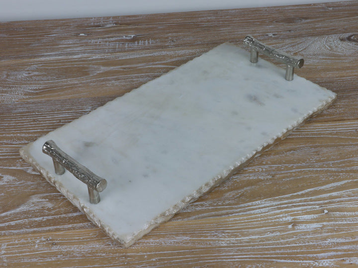 Marble & Silver Tray