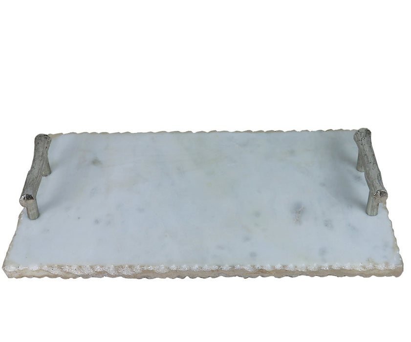 Marble & Silver Tray